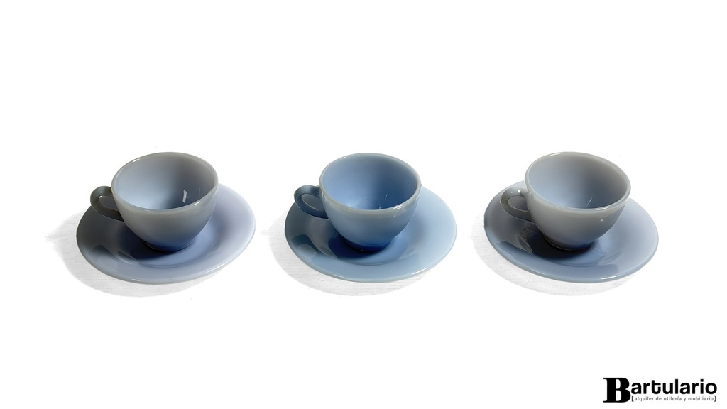 Tazas cafe  Rigopal celestes x 3 unidades