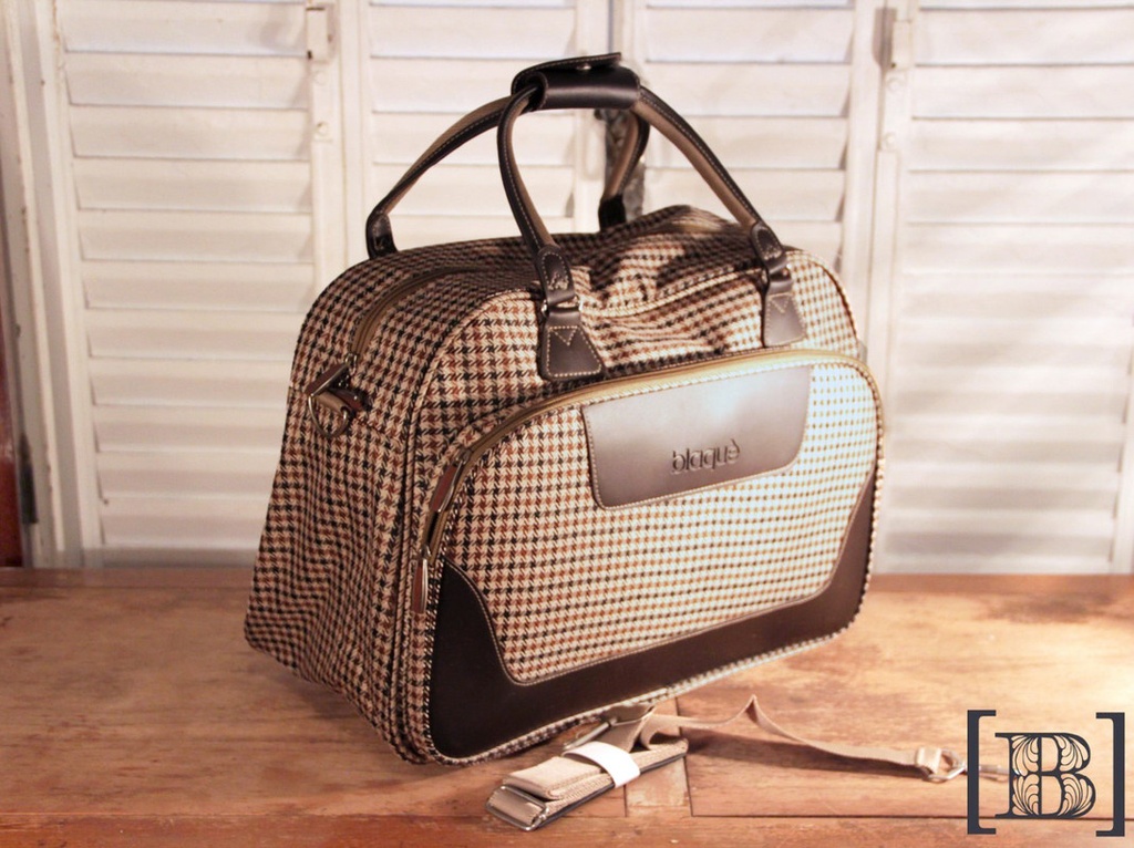 [BV00053] Bolso pie de poule marrón