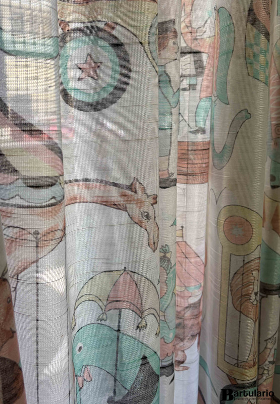 [XM00119] Cortinas infantiles circo x 2 paños