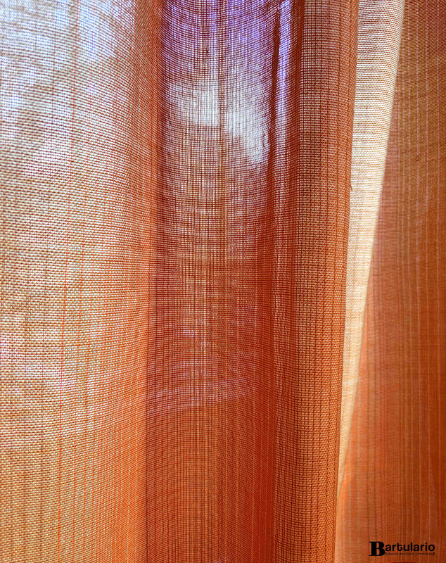 [XM00123] Cortinas  naranjas rayadas II x 2 paños