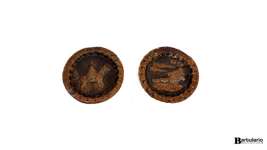 Platos de cobre x 2 unidades