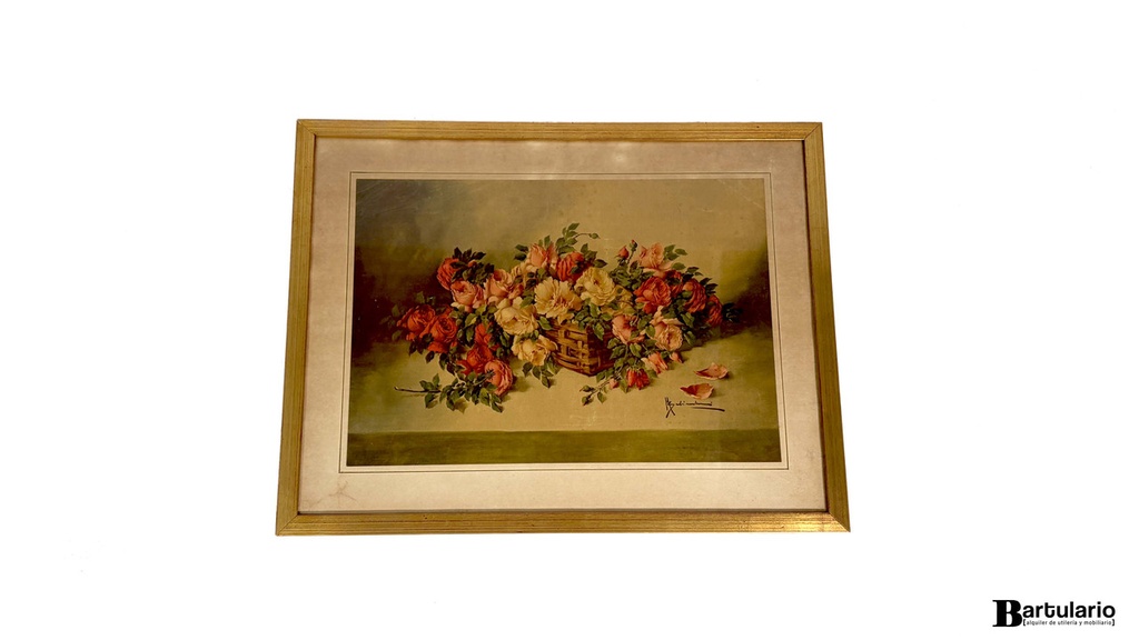 [DP00215] Marco / Cuadro floreado 56 x 43