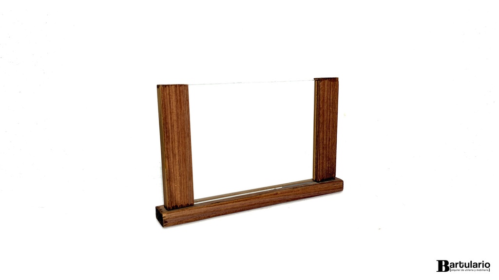 Portaretrato doble vidrio de madera