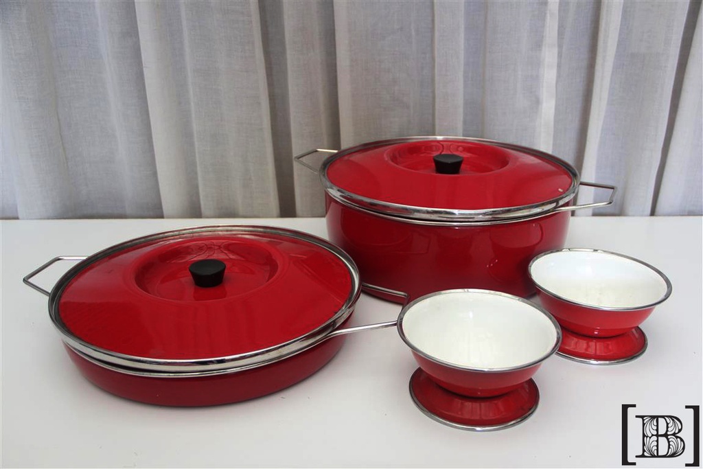 [CC00009] Set de ollas / Bateria de cocina rojas