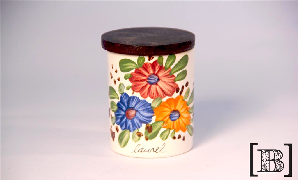 [CC00018] Frasquito con flores "laurel"