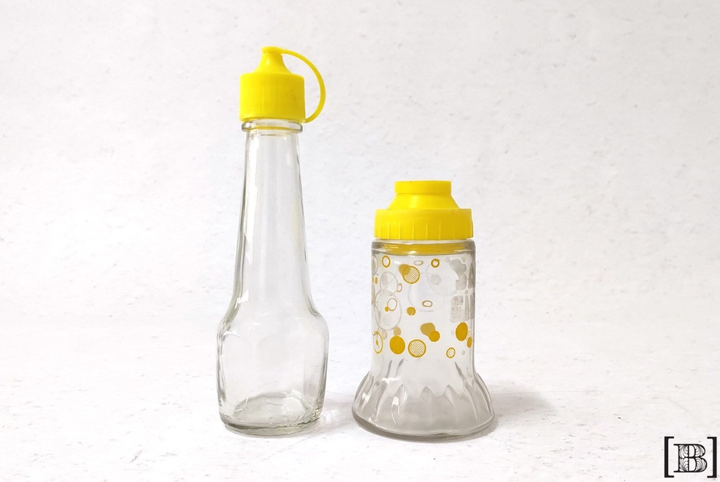 [CC00103] Aceitera y recipiente Sal tapa amarilla