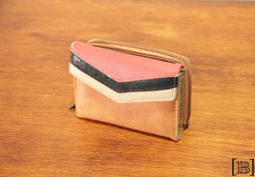 Billetera monedero rayas mujer
