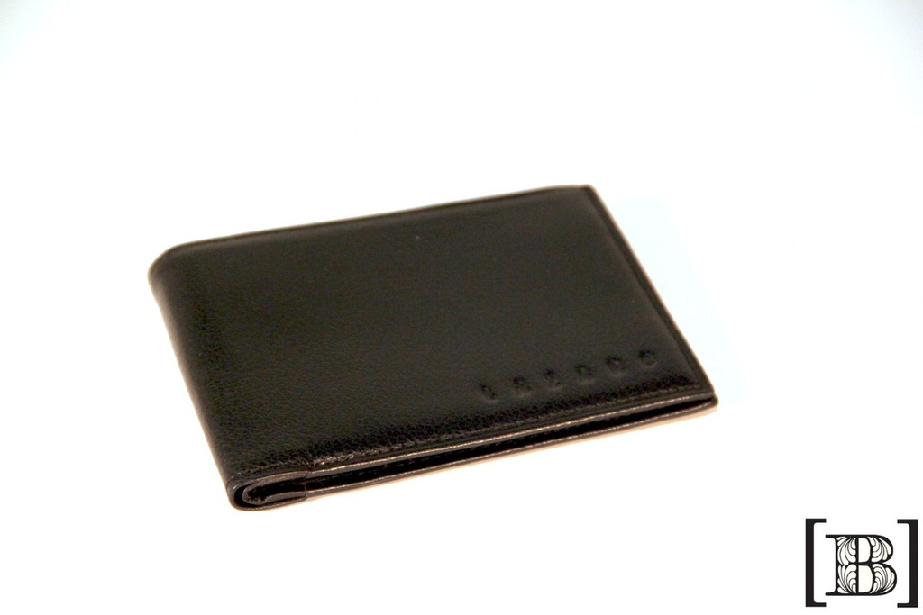 [BB00011] Billetera de cuero negra