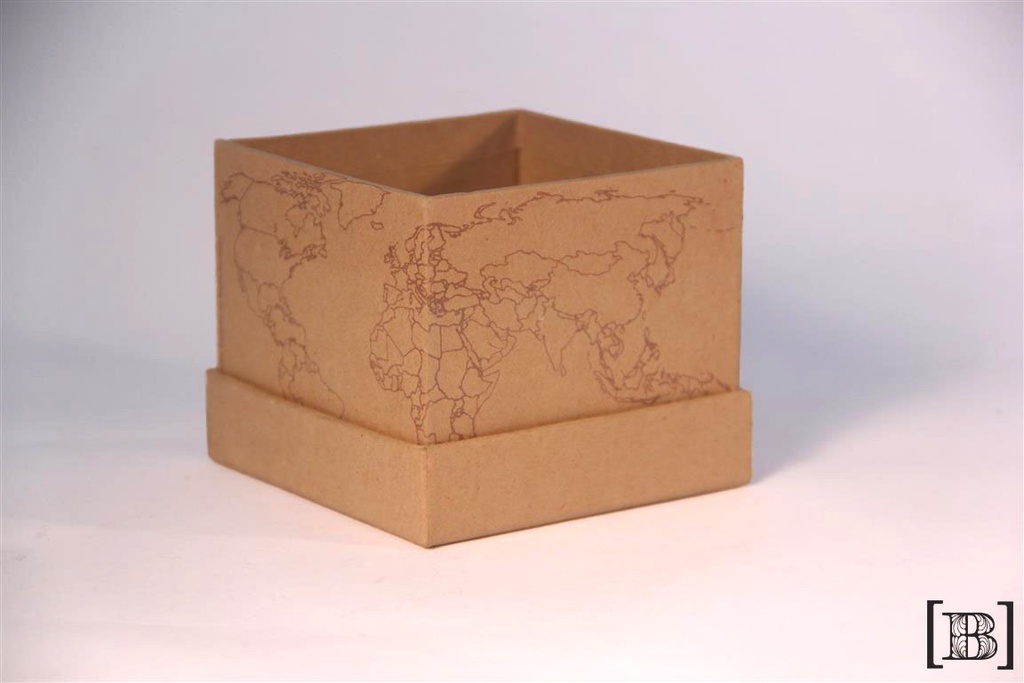 [DM00049] Cajita cartón mapamundi