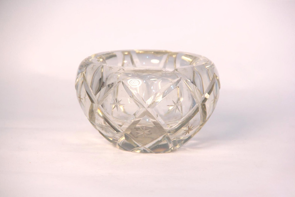 [DM00099] Cenicero de cristal alto tallado