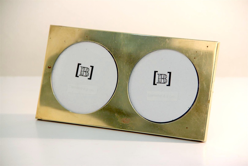 [DM00118] Portarretratos de bronce circular 8.5 d