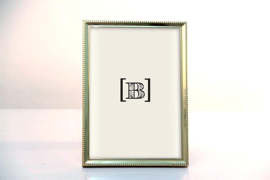 [DM00207] Porta retratos dorado con puntitos 16 x 11