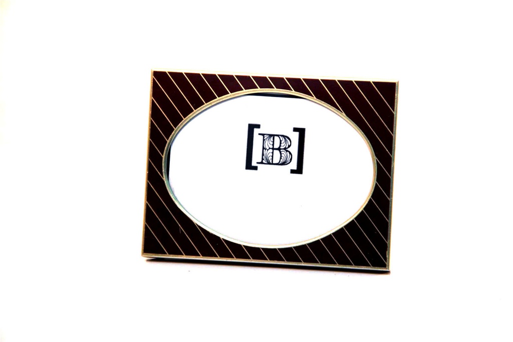 [DM00212] Portaretratos bordo ovalado con rayas 11 x 8