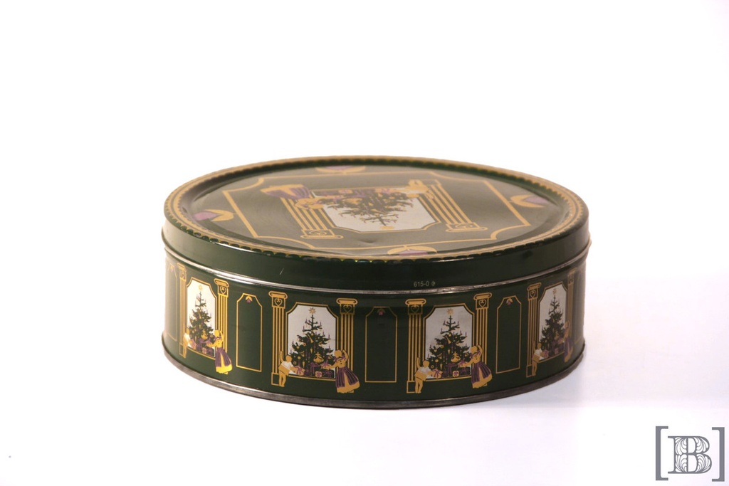 [DM00238] Lata redonda verde navideña