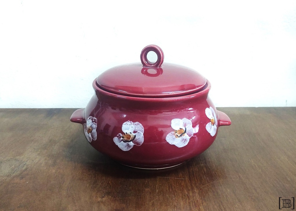 [DM00313] Potiche Sopera bordo con flores