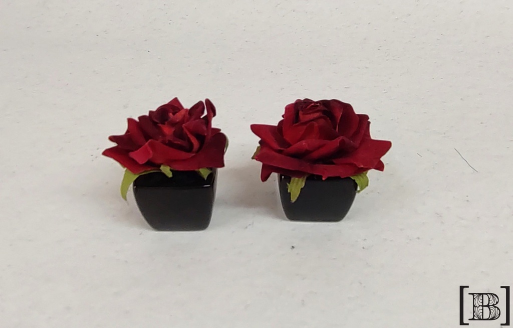 Rosas de tela x 2 unidades