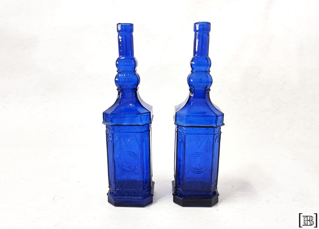 Botellas azules x 2