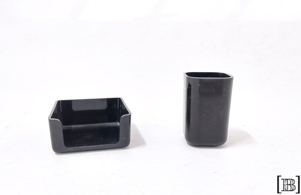 Porta taco + lapicero acrílico negro