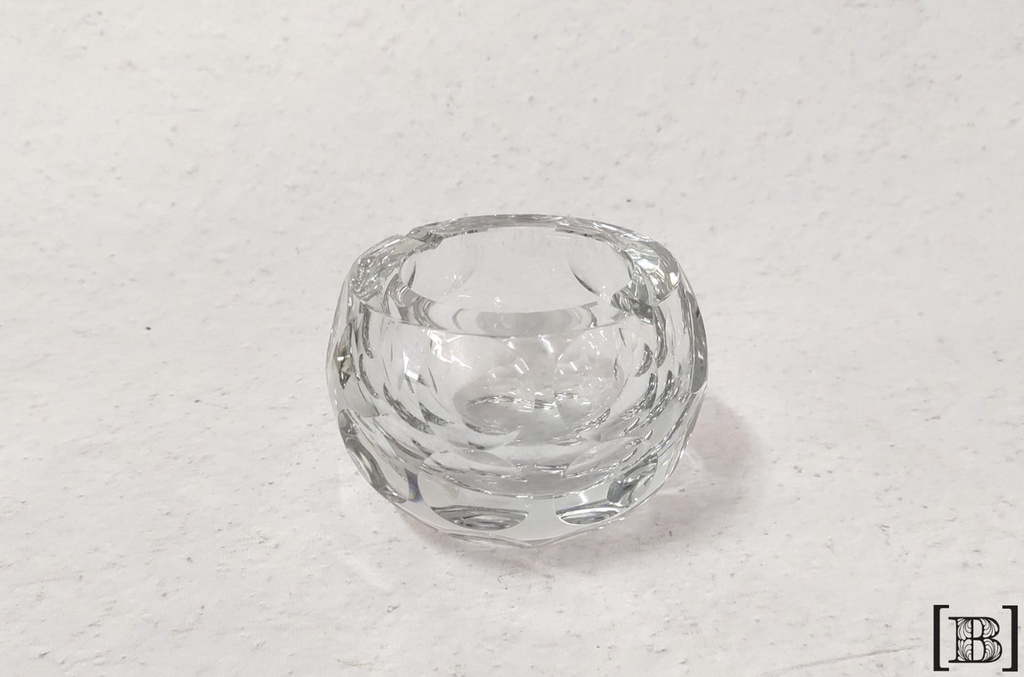 [DM000427] Cenicero cristal tallado burbujas