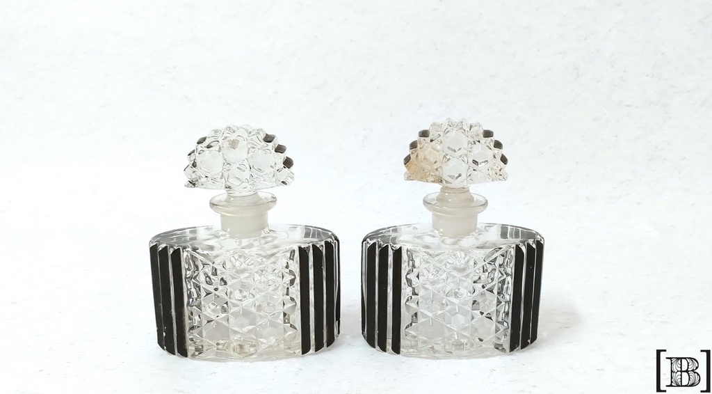 Perfumeros con detalles negro x 2 unidades