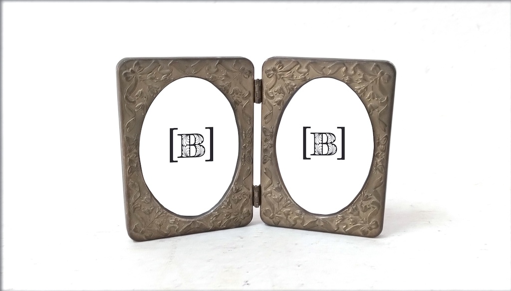 [DM000441] Portaretrato ovalado doble alpaca