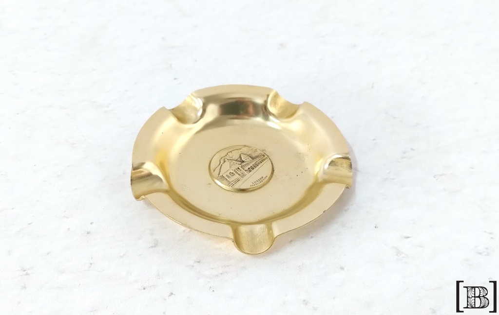 [DM000445] Cenicero dorado Luzern Kapelbrucke