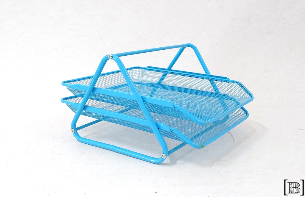 [DM000459] Bandeja de escritorio metálica celeste