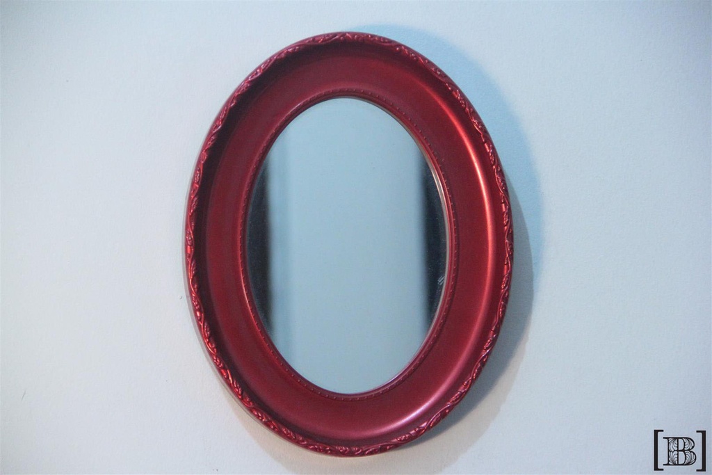 [DP00025] Espejo ovalado rojo