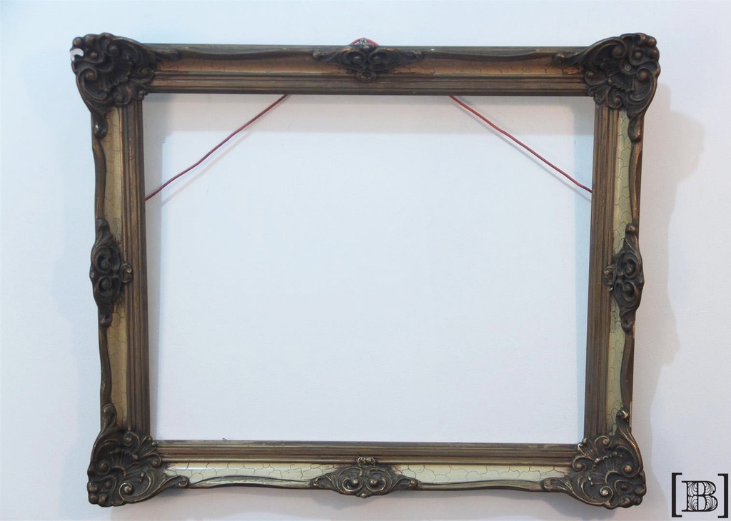 [DP00061] Marco rectangular antiguo con dorado (Hay 2 unidades)