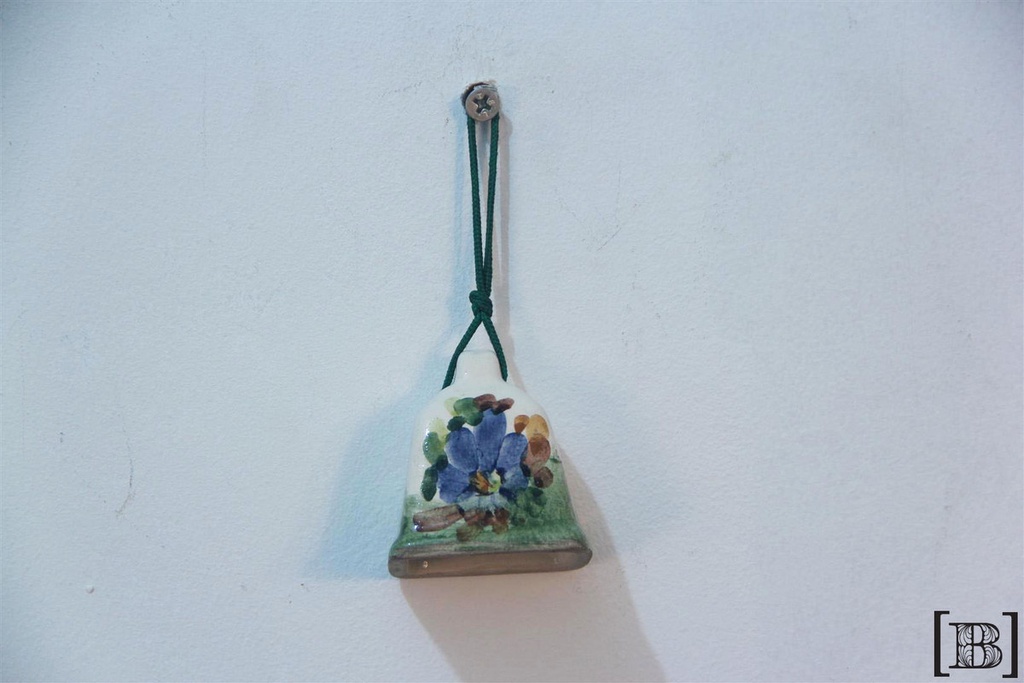 Campanita cerámica con flores