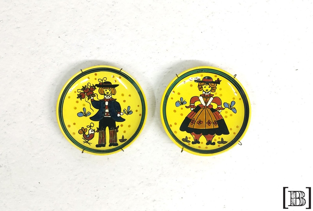 Platos decorativos artesanales X 2 unidades