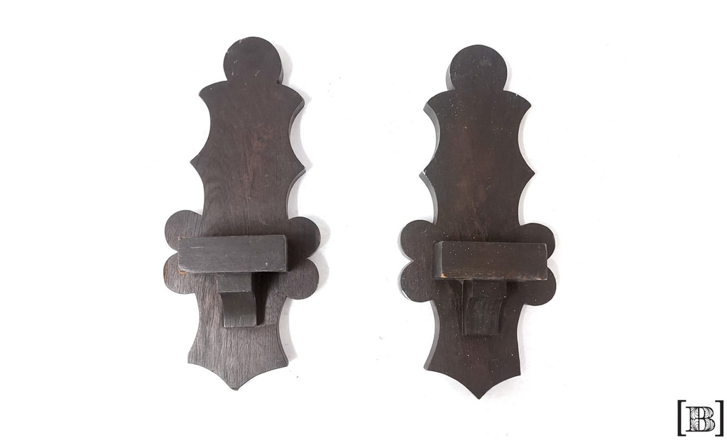 Portavela de pared madera x 2 unidades