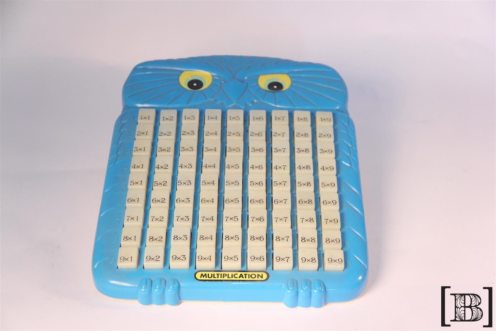 [JJ00006] Tabla de multiplicación buho azul