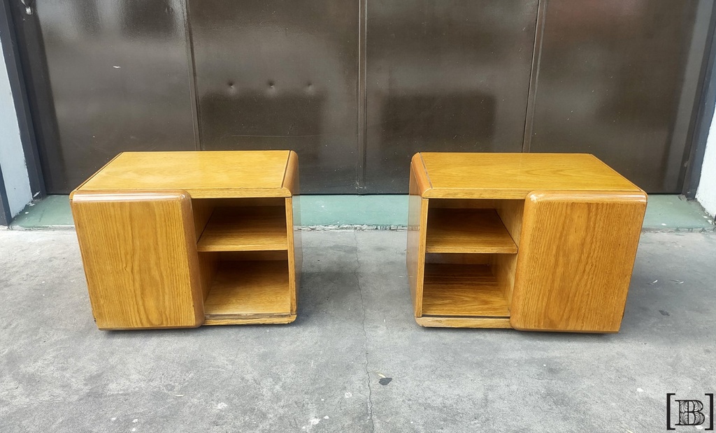 [MA00045] Mesa de luz enchapadas madera (Hay 2 unidades)