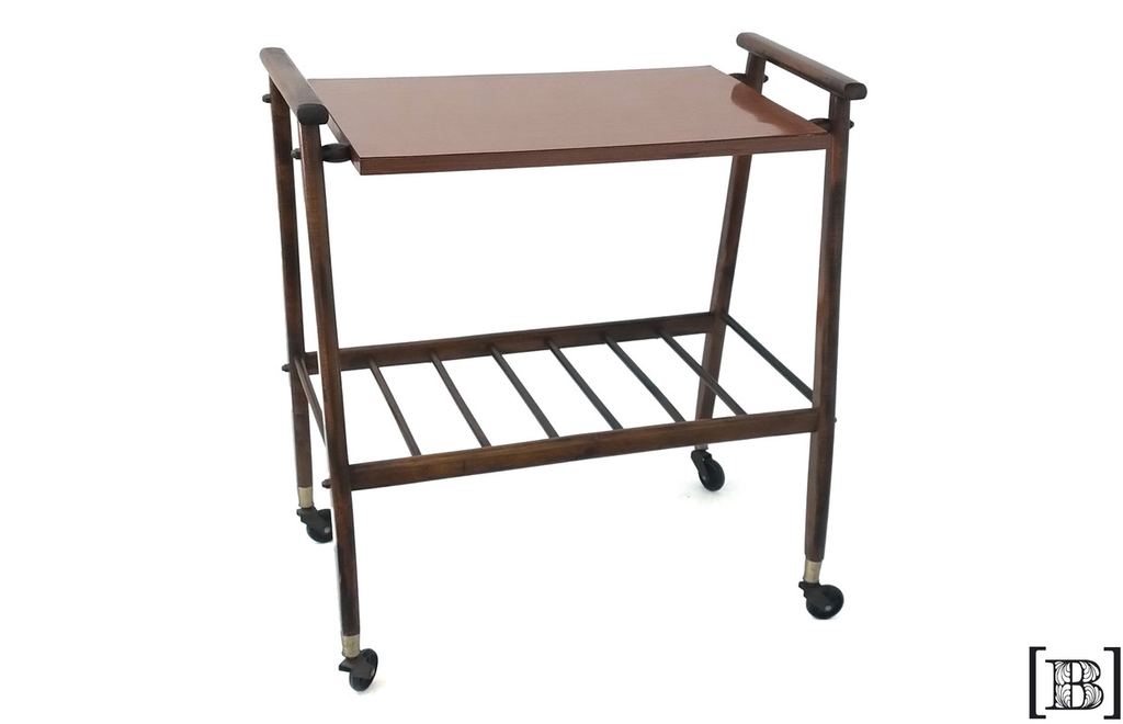 [MA00054] Mesa de tv de madera con rueditas