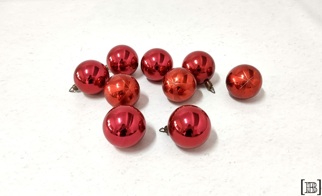 [NA00005] Bolas navidad rojas (9 unidades)