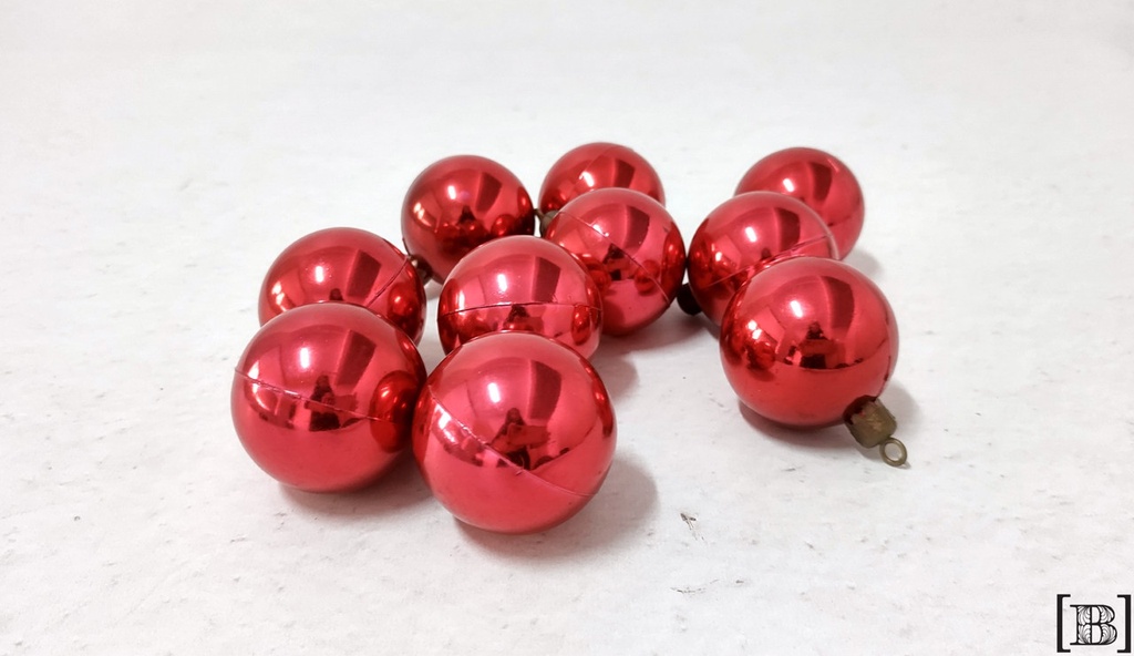 Bolas Navidad rojas (10 unidades)