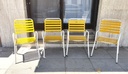 Silla de jardin PVC amarilla (Hay 4 unidades)