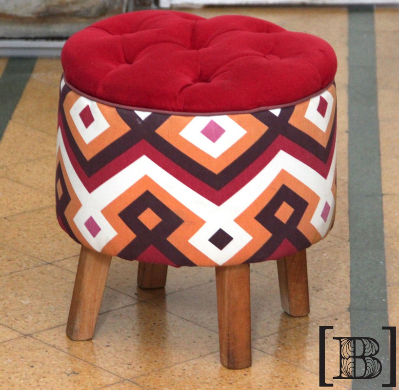 [SS00019] Puff estampado rojo