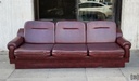 Sillon cuerina bordó tres cuerpos
