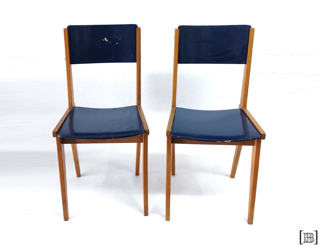 [SS00028] Sillas de madera azules (Hay 2 unidades)