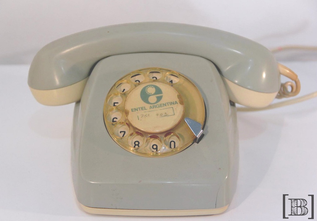 [TT00001] Teléfono disco gris