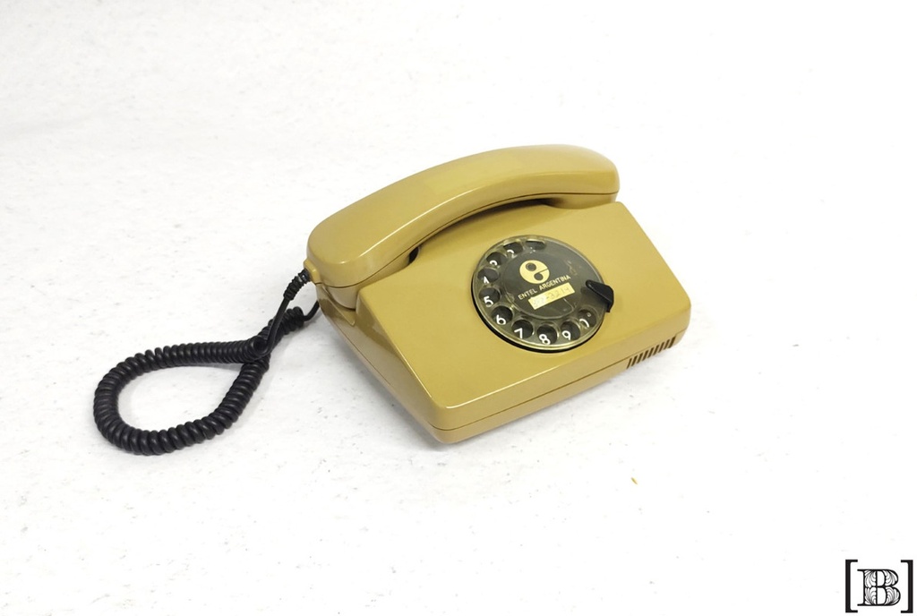 [TT00050] Teléfono a disco marrón