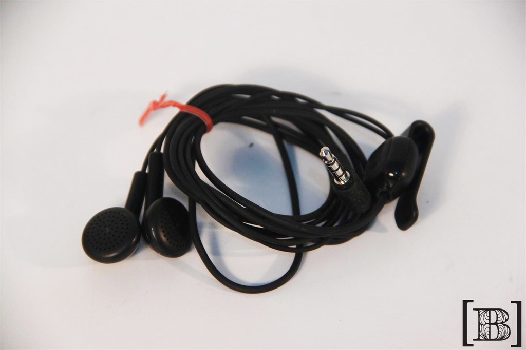 [TT00040] Auriculares negros de celular con ganchito