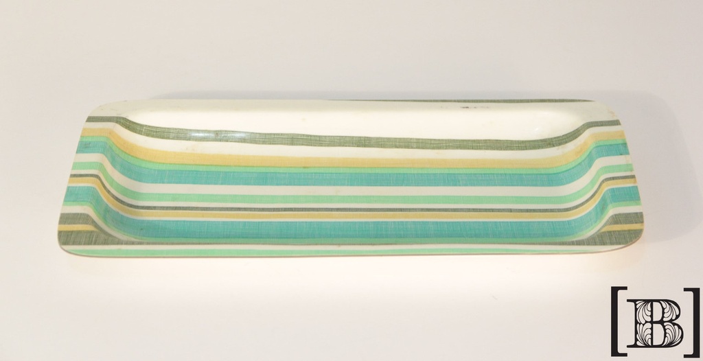 [VV00082] Bandeja rayada verde