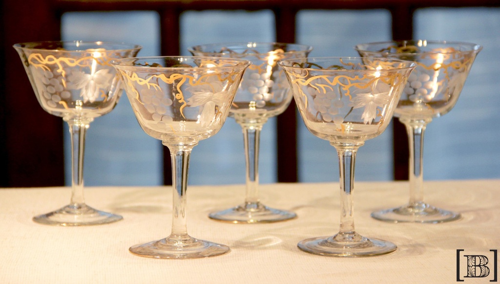 [VV00086] Copas labradas con dibujo X 4 unidades