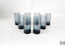 Vasos azules hexagonales x 6 unidades