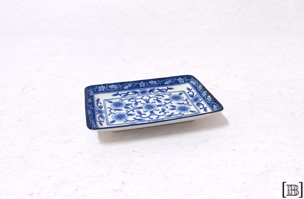 [VV00148] Bandejita Cerámica flores azules