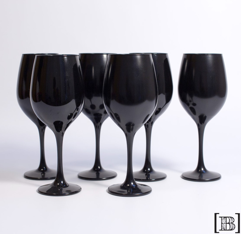Copas negras x 6 unidades