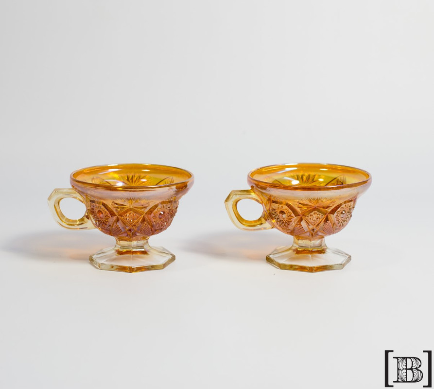 [VV00152] Tazas carnival glass x 2 unidades